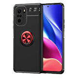 Xiaomi Redmi K40 Kılıf Yüzüklü Magnetli Ravel Case