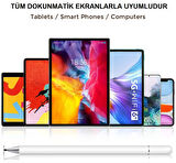 Dokunmatik Passive Stylus Kalem Tablet Telefon Bilgisayar Kalemi 2 in 1
