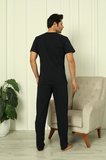 %100 Pamuk Penye 3'lü Erkek Pijama Takımı, Kısakollu, Pantolonu ve şortu cepli Erkek pijama takım
