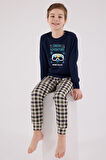 Baba Oğul Kareli Lacivert Pijama Takım Kombin, Erkek ve Çocuk Pijamalar Ayrı Ayrı Fiyatlandırılır