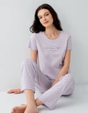 Kadın Pijama Takımı %50 Pamuk %50 Modal – Yumuşak Dokulu, Nefes Alan, Günlük Rahat Pijama Takım