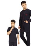 Kutulu Çeyizlik Erkek 5'li Pijama Takım, Kısakol Pijama Takım, Uzunkol Pijama Takım ve Sabahlık
