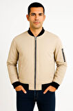 Erkek Bomber Mont Ceket - Bej
