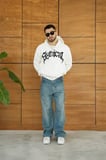 Kapüşonlu Sweatshirt Hoodie - Beyaz