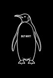 Kadın Nihilist Penguen Özel Tasarım Oversize Bisiklet Yaka Tişört - Siyah