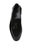Shoetyle - Siyah Rugan Deri Püsküllü Erkek Klasik Ayakkabı 250-7610