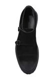 Shoetyle - Siyah Süet Tokalı Erkek Klasik Ayakkabı 250-2379