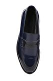 Shoetyle - Lacivert Açma Deri Erkek Klasik Ayakkabı 250-2370