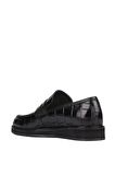 Shoetyle - Siyah Croco Deri Erkek Klasik Ayakkabı 250-2371