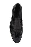 Shoetyle - Siyah Croco Deri Erkek Klasik Ayakkabı 250-2371