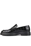Shoetyle - Siyah Croco Deri Eva Taban Erkek Klasik Ayakkabı 250-2371