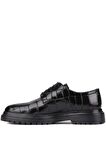 Shoetyle - Siyah Kroko Deri Bağcıklı Erkek Klasik Ayakkabı 250-2013