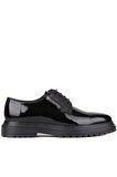 Shoetyle - Siyah Rugan Deri Bağcıklı Erkek Klasik Ayakkabı 250-2013