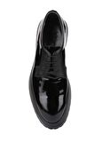Shoetyle - Siyah Rugan Deri Bağcıklı Erkek Klasik Ayakkabı 250-2013