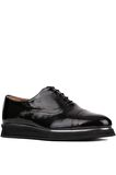 Shoetyle - Siyah Rugan Deri Bağcıklı Erkek Klasik Ayakkabı 250-2030