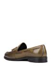 Shoetyle - Haki Deri Püsküllü Erkek Klasik Ayakkabı 250-2250