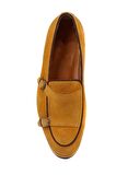 Shoetyle - Sarı Süet Deri Tokalı Erkek Klasik Ayakkabı 250-2300