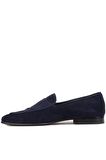 Shoetyle - Lacivert Süet Deri Tokalı Erkek Klasik Ayakkabı 250-2300