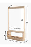 Ahşap Askı Raf Vestiyer 160x100 cm