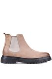 Shoetyle - Bej Nubuk Deri Erkek Chelsea Bot 250-0055