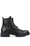 Shoetyle - Siyah Deri Bağcıklı Erkek Bot 250-205