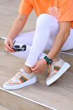 Shoetyle - Bej Deri Bağcıklı Erkek Günlük Ayakkabı 101-9082