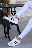 Shoetyle - Beyaz Deri Bağcıklı Erkek Günlük Ayakkabı 101-9082