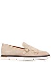 Shoetyle - Bej Süet Tokalı Erkek Günlük Ayakkabı 250-2750-1