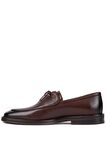 Shoetyle - Kahverengi Deri Bağcıklı Erkek Klasik Ayakkabı 250-7511