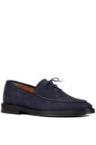 Shoetyle - Lacivert Nubuk Bağcıklı Erkek Klasik Ayakkabı 250-7511