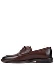 Shoetyle - Kahverengi Deri Bağcıklı Erkek Klasik Ayakkabı 250-7511