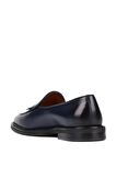 Shoetyle - Lacivert Deri Bağcıksız Erkek Günlük Ayakkabı 250-7510