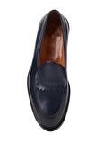 Shoetyle - Lacivert Deri Bağcıksız Erkek Günlük Ayakkabı 250-7510