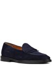 Shoetyle - Lacivert Süet Bağcıksız Erkek Günlük Ayakkabı 250-7510