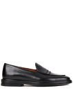 Shoetyle - Siyah Deri Bağcıksız Erkek Günlük Ayakkabı 250-7510