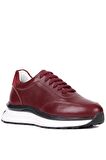 Shoetyle - Bordo Deri Bağcıklı Erkek Günlük Ayakkabı 250-2518
