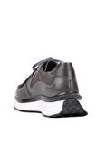 Shoetyle - Gri Deri Bağcıklı Erkek Günlük Ayakkabı 250-2416