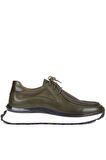 Shoetyle - Yeşil Deri Bağcıklı Erkek Günlük Ayakkabı 250-2416