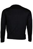 Erkek Yünlü Kazak V Yaka Normal Klasik Kesim Siyah RAR00378 Siyah-4XL