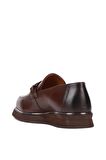 Shoetyle - Kahverengi Deri Bağcıksız Erkek Günlük Ayakkabı 250-3017