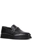 Shoetyle - Siyah Deri Bağcıksız Erkek Günlük Ayakkabı 250-3017