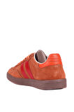 Shoetyle - Kiremit Rengi Hakiki Süet Bağcıklı Erkek Sneaker 666-1077