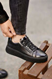 Shoetyle - Siyah Deri Bağcıklı Erkek Ayakkabı 610-190-19