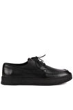 Shoetyle - Siyah Deri Bağcıklı Erkek Günlük Ayakkabı 610-190-21