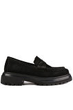 Shoetyle - Siyah Süet Deri Bağcıksız Erkek Günlük Ayakkabı 610-1016-02