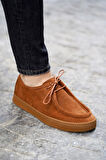 Shoetyle - Taba Süet Bağcıklı Erkek Günlük Ayakkabı 610-1004