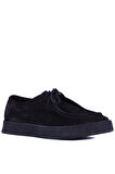 Shoetyle - Siyah Süet Bağcıklı Erkek Günlük Ayakkabı 610-1004