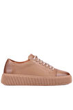 Shoetyle - Bej Deri Bağcıklı Erkek Sneaker 610-1007