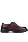 Shoetyle - Kahverengi Deri Bağcıklı Erkek Günlük Ayakkabı 610-1008