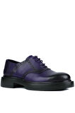Shoetyle - Lacivert Deri Bağcıklı Erkek Günlük Ayakkabı 610-1008